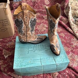 Corral Brown and Black Embroidered Boots